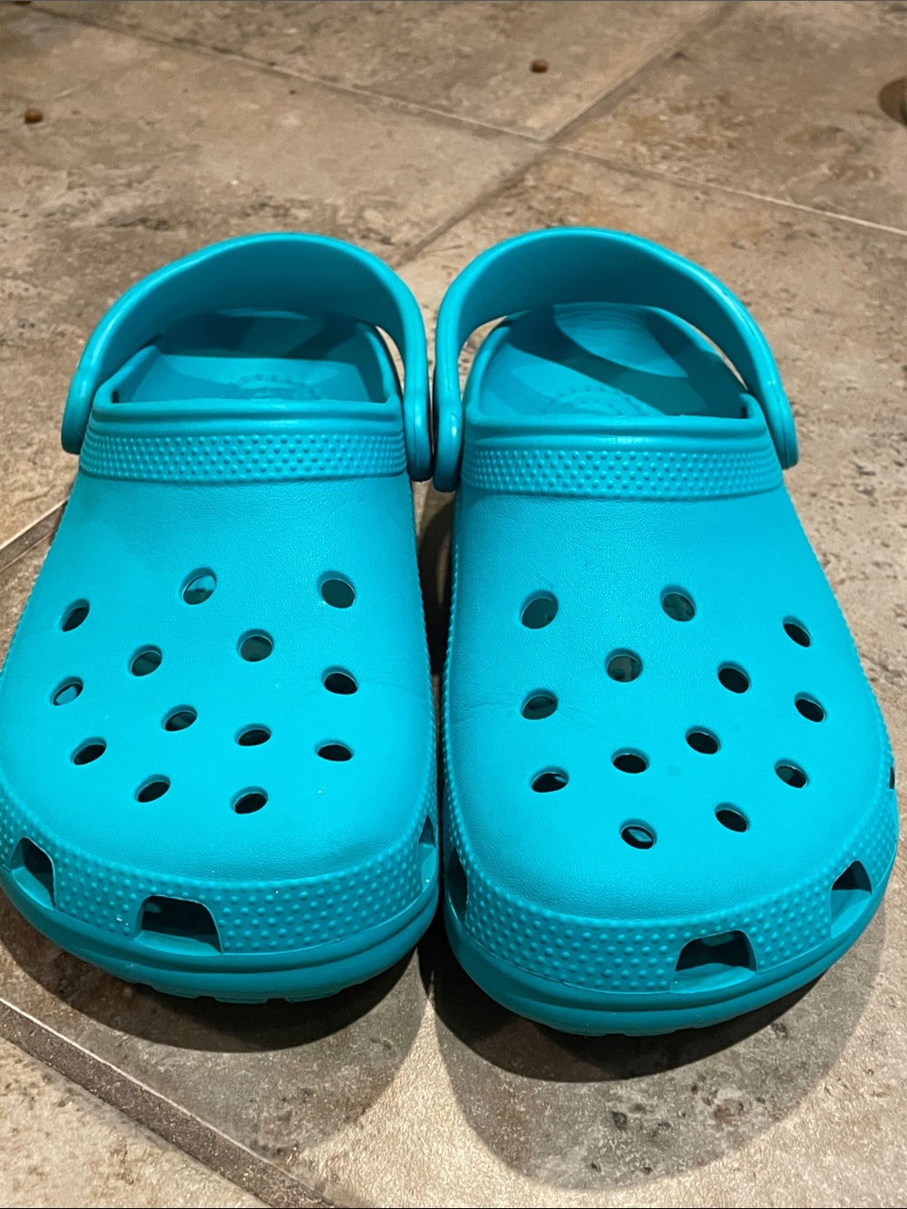Crocs Teal Green Classic Clog Slip-on Shoe Unisex Mens 5 Womens 7 Beach Comfort - Picture 10 of 11